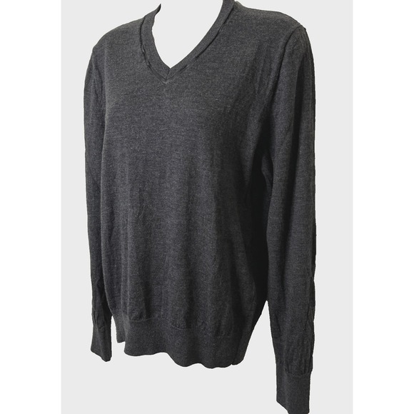 The Kooples Women's Leather Trim Long Sleeve V-Neck Sweater‎ Size Small - Picture 2 of 6